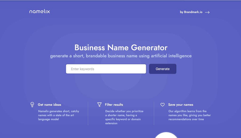 namelix business name generator