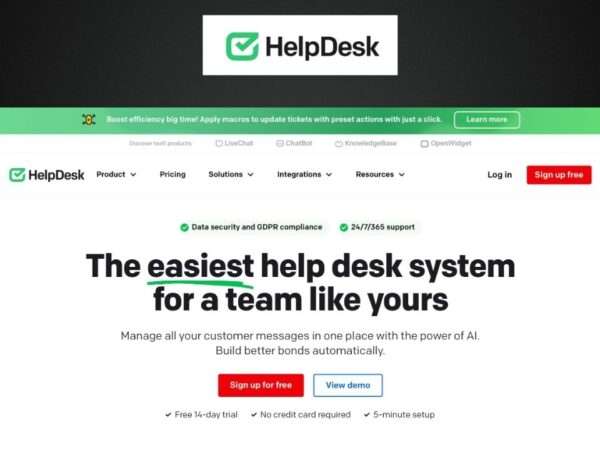 HelpDesk - Review, Features, Pricing & Alternatives