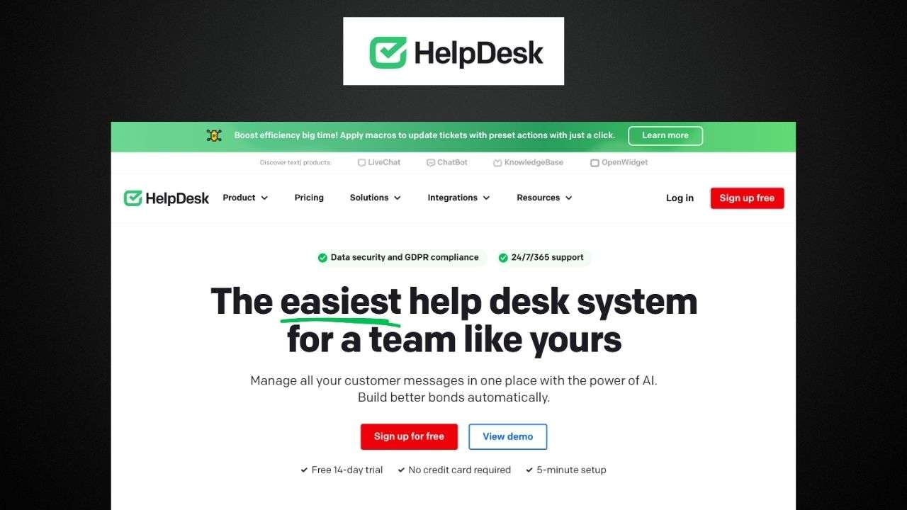 HelpDesk - Review, Features, Pricing & Alternatives
