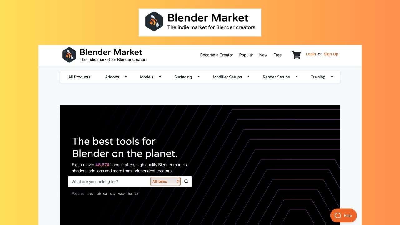 Blender Market review, features, pricing and alternatives