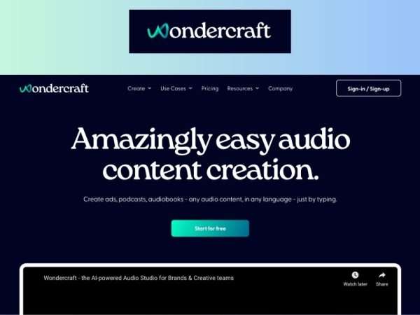 Wondercraft AI review, features, pricing and alternatives