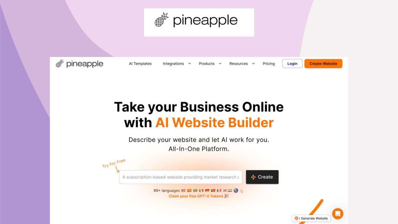 pineapple builder review, features pricing and alternatives