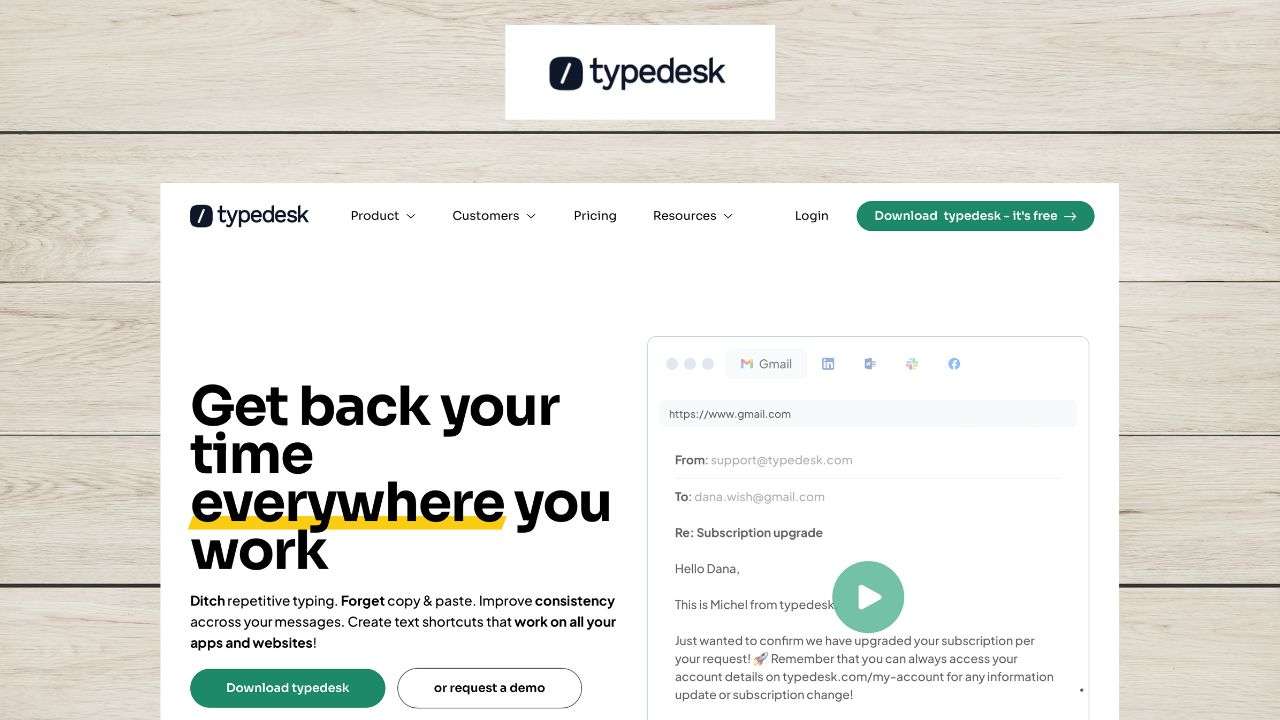 typedesk review, features pricing and alternatives